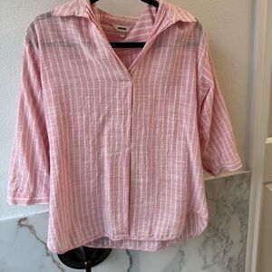 Koton Pink Striped Tunic Blouse